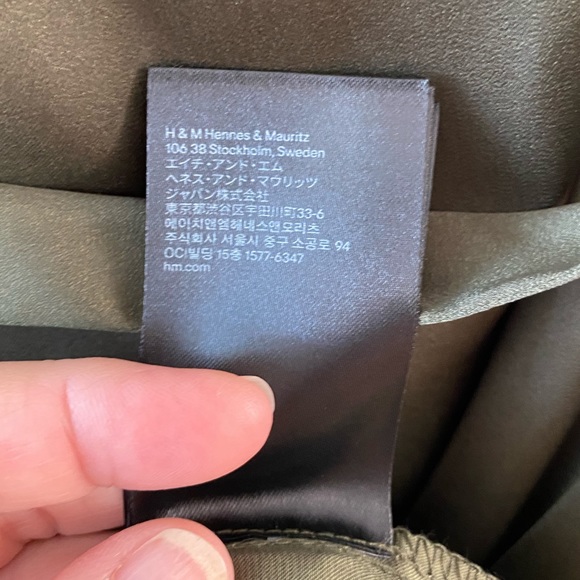 NEW - H&M Silky Dark Green Dress - Picture 8 of 8